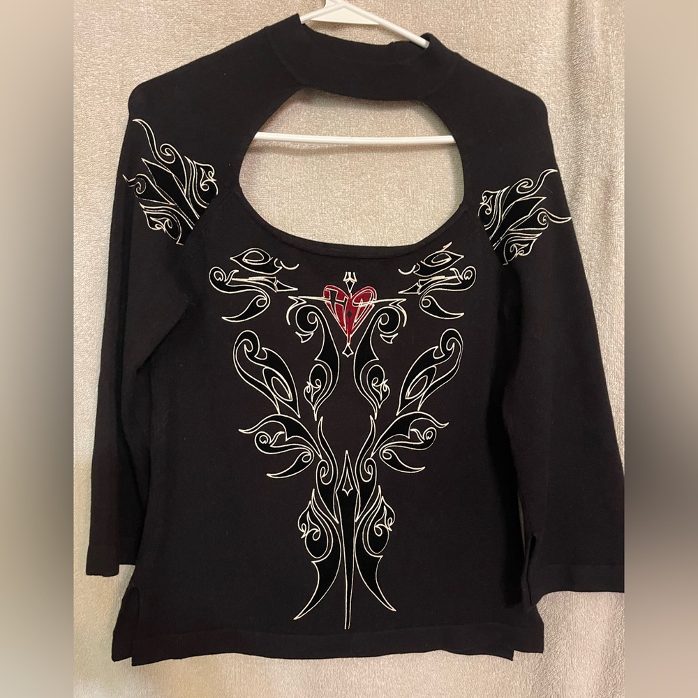 Harley-Davidson Women’s Vintage Black Medium sweater EUC